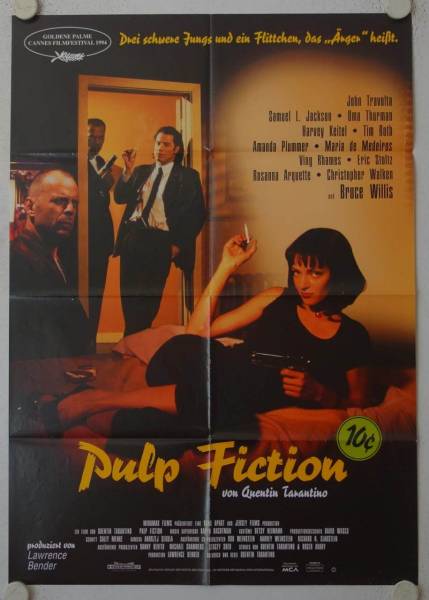 Pulp Fiction originales deutsches Filmplakat